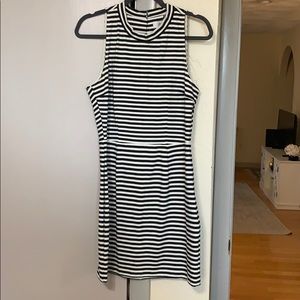 Black and White Stripper Body-con Dress